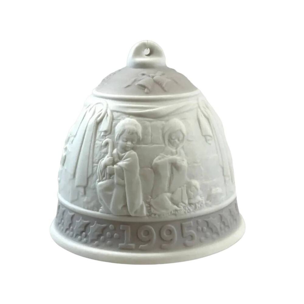 Lladro 1995 Porcelain Nativity Christmas Bell Figurine Ornament Decoration